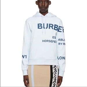 Burberry Light Blue Logo Hoodie – Brand New with Tags